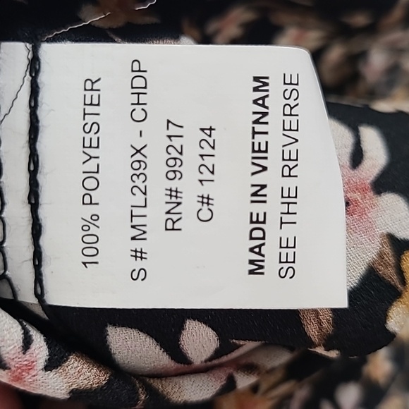 *NWT* MOA MOA Women's Long Sleeve Floral Peplum Top, size 2X - Picture 7 of 8